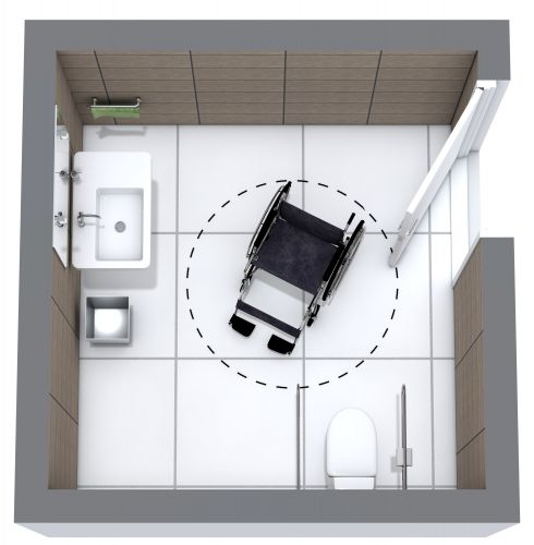 ADA Bathroom with Grab Bars