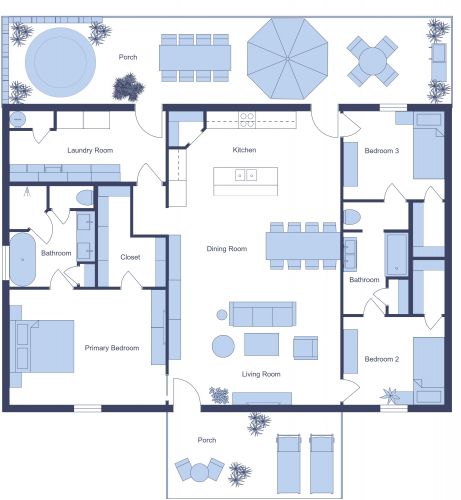 3 Bedroom Barndominium Interior