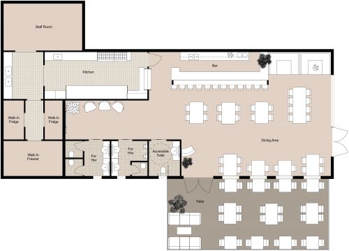 Bar Floor Plan With Dining Area