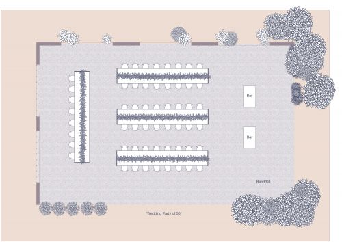 Outdoor Wedding Reception Table Layout