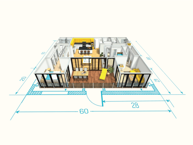 Floor plan with dimensions