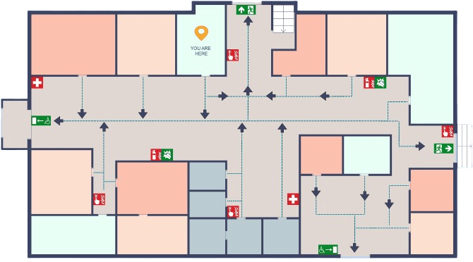 Building Evacuation Plan Map