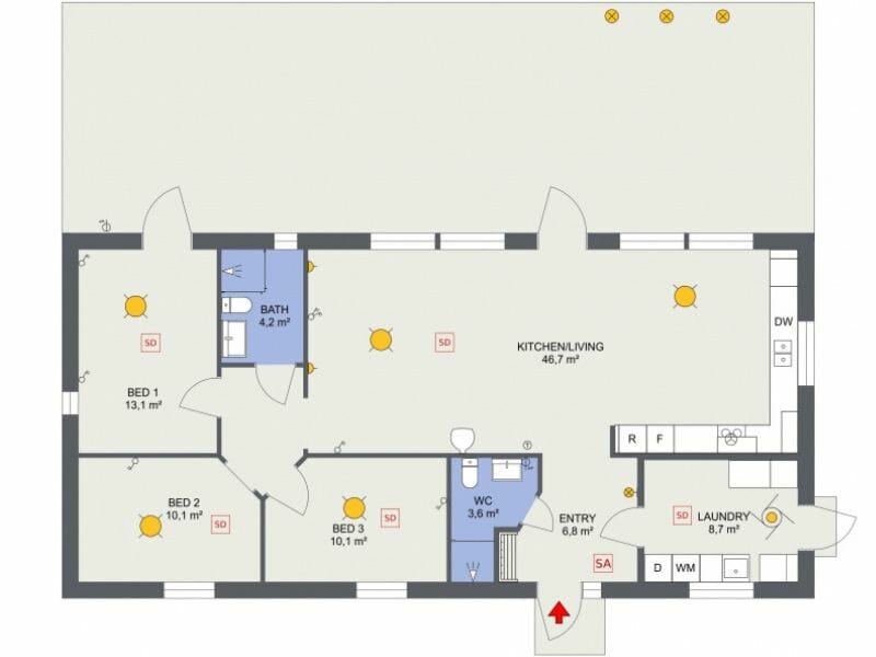 Electrical plan house