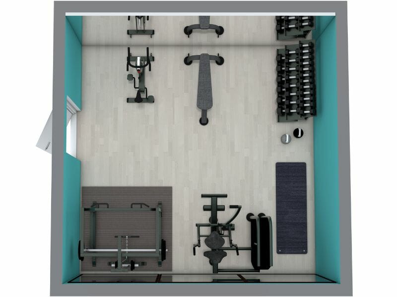 Basement gym layout
