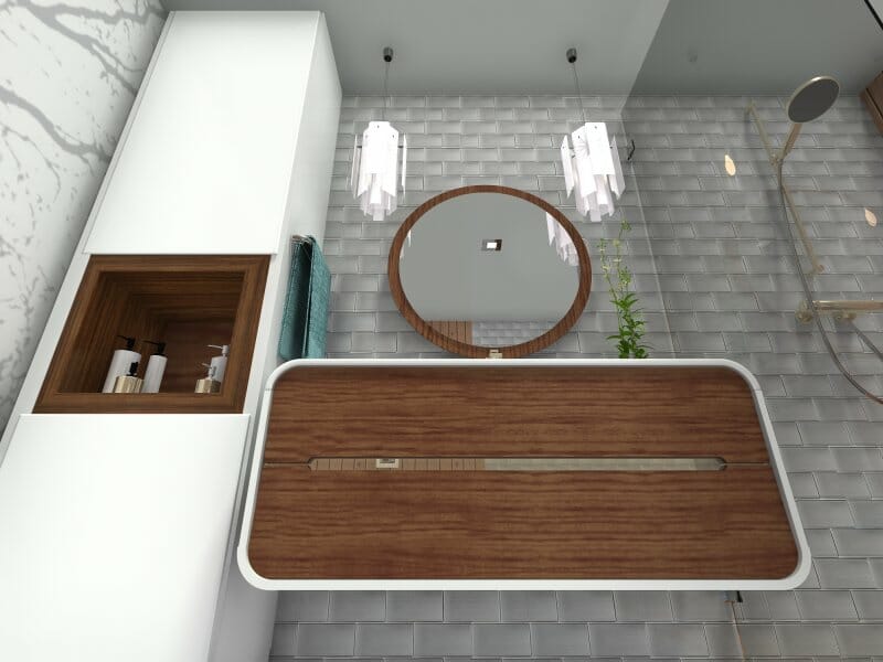 mid-century modern bathroom design