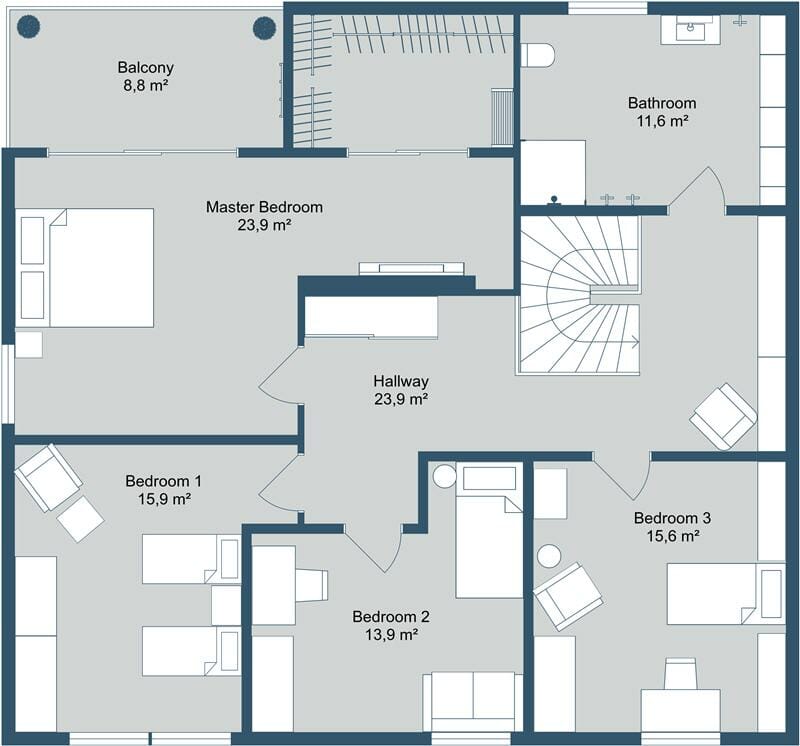 RoomSketcher Sample House Plan